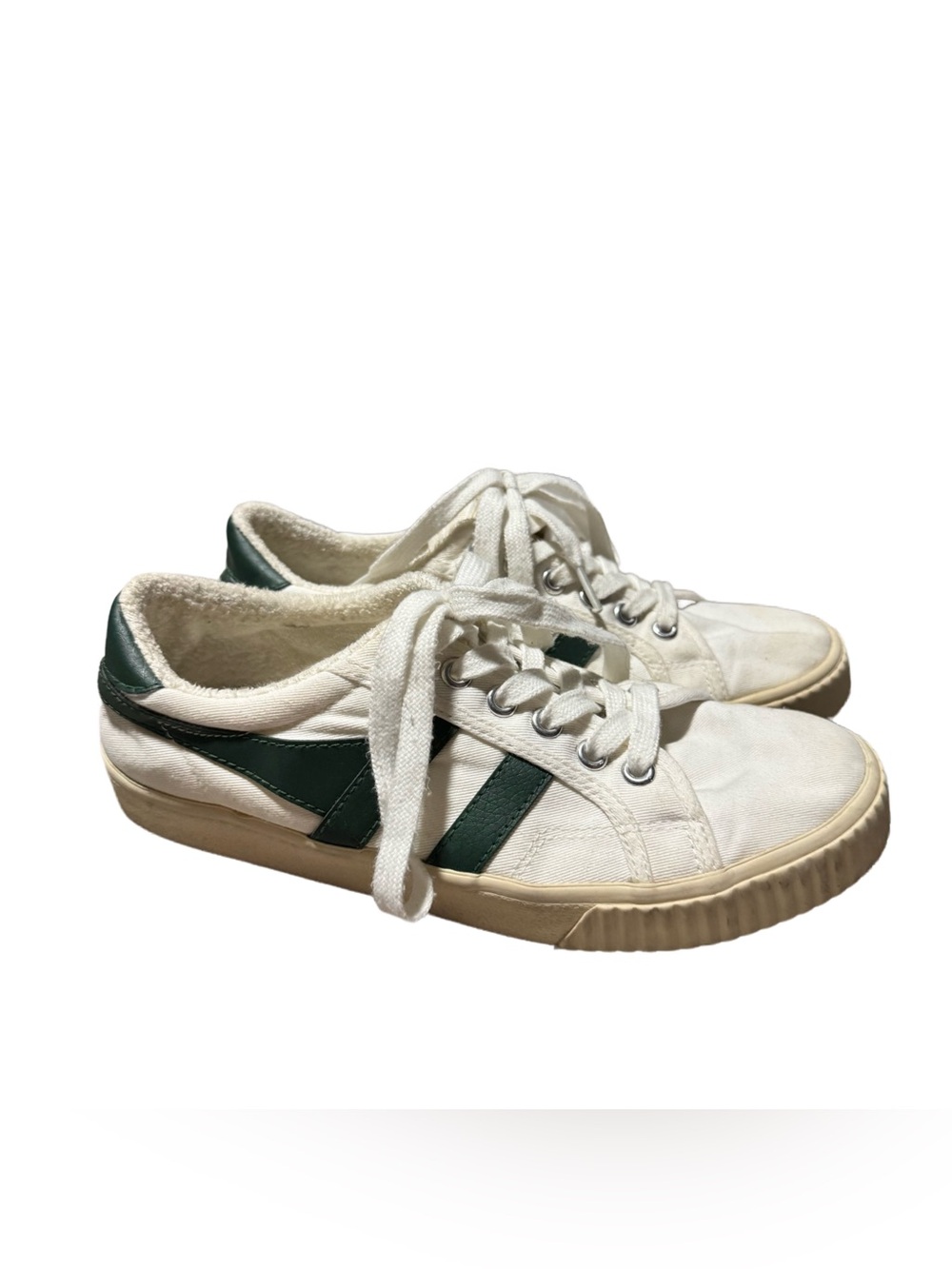 Gola Mark Cox Sneaker Women's 7 Tennis Shoe Lace Up Low Top Canvas Preppy - Picture 2 of 6